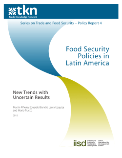 Food Security Policies in Latin America