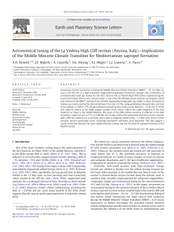 Astronomical tuning of the La Vedova High Cliff section (Ancona