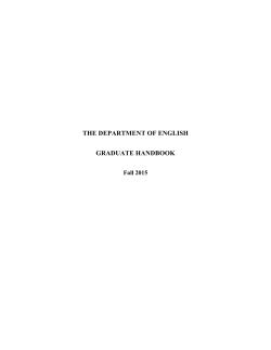Graduate Handbook. 2015