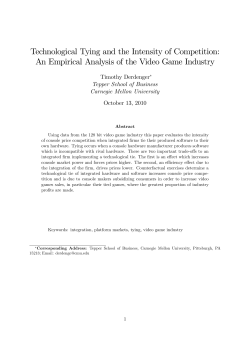 An Empirical Analysis of the Video Game Industry