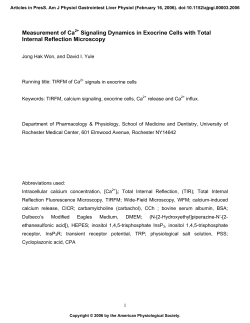 Measurement of Ca Signaling Dynamics in Exocrine Cells with Total