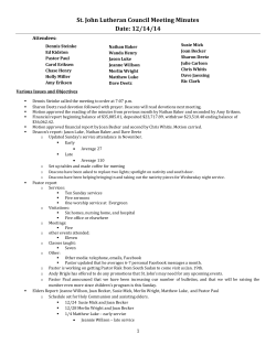 December 14, 2014 - St. John`s Lutheran Church