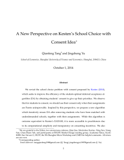 A New Perspective on Kesten`s School Choice with Consent Idea&lowast;