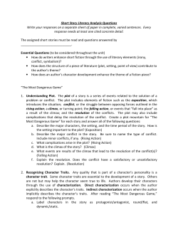 Short Story Literary Analysis Questions Write your responses on a