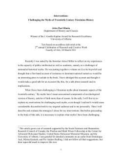 1 Interventions: Challenging the Myths of Twentieth