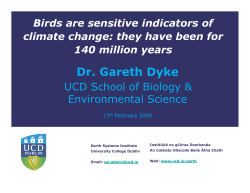 Birds are sensitive indicators of climate change: they have been for