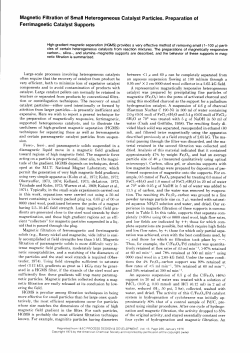 Magnetic Filtration of Small Heterogeneous Catalyst Particles