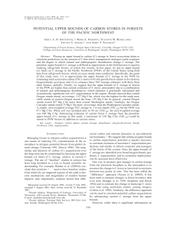 potential upper bounds of carbon stores in forests of the pacific