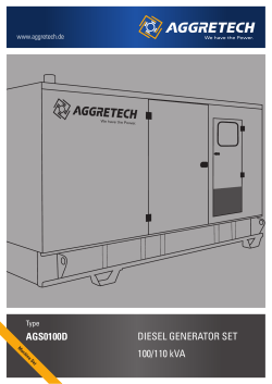DIESEL GENERATOR SET 100/110 kVA AGS0100D