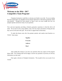 Competitive Team Handbook