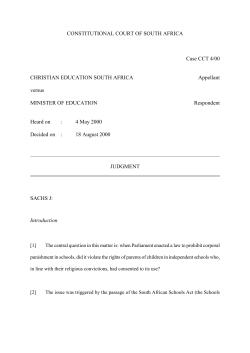 Christian Education South Africa v Minister of