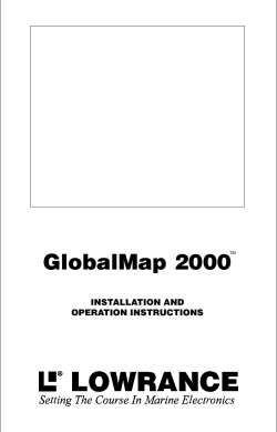 GlobalMap 2000 Owners Manual