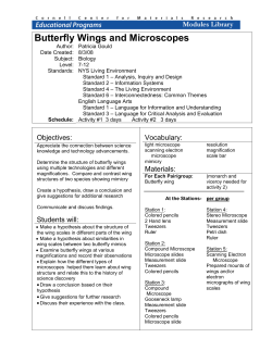Butterfly Wings and Microscopes - Cornell Center for Materials