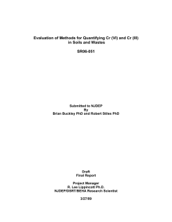 Evaluation of methods for quantifying Cr