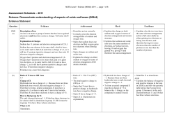 NCEA Level 1 Science (90944) 2011 Assessment Schedule