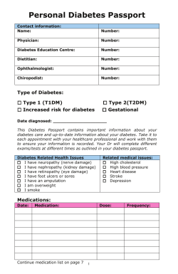 Personal Diabetes Passport