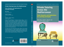 Private Tutoring Across the Mediterranean