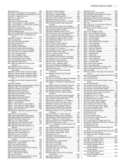 chronological index • 1 - Sports Collectors Digest