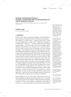 DEFINING THE MODERN METROPOLIS