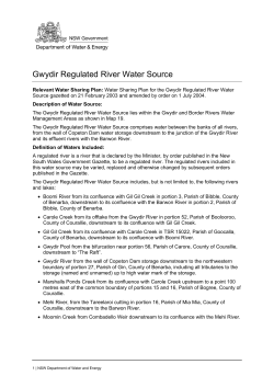 Gwydir Regulated River Water Source