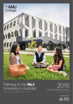 No.1 2016 - ANU College