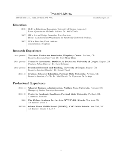 Education Research Experience Professional Experience