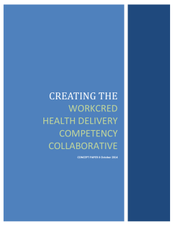 creating the workcred health delivery competency collaborative
