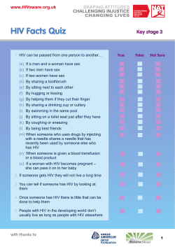 HIV Facts Quiz