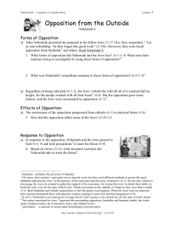 Opposition from the Outside