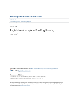 Legislative Attempts to Ban Flag Burning