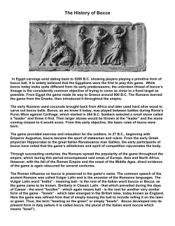 The History of Bocce