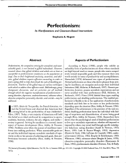 Perfectionism - Forsyth County Schools