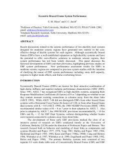 Eccentric Braced Frame System Performance
