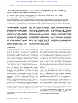 Differential expression of CD21 identifies developmentally and