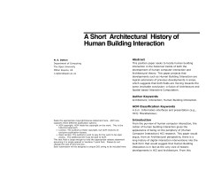 A Short Architectural History of Human Building - Human-IST