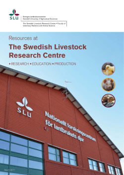 The Swedish Livestock Research Centre