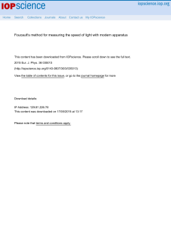 Foucaultʼs method for measuring the speed of light with modern