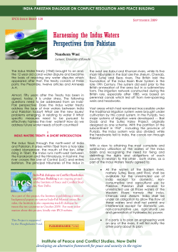 Harnessing the Indus Waters