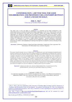 confederation: a better tool for good neighborliness and prosperous