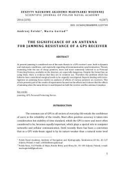 the significance of an antenna for jamming resistance of a gps receiver