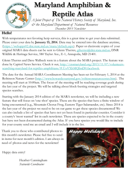 December 2013 - The Natural History Society of Maryland