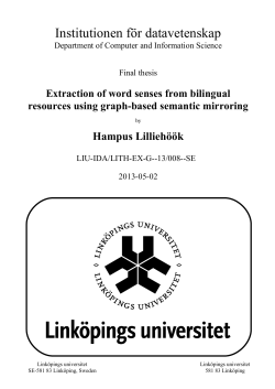 Extraction of word senses from bilingual resources using graph