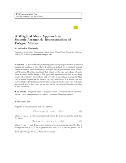 A Weighted Mean Approach to Smooth Parametric Representation