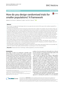How do you design randomized trials for smaller populations? A