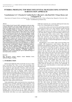 ptmibss: profiling top most influential blogger using synonym