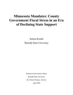 Selena Krueth 2009 thesis on county/state mandate relationships