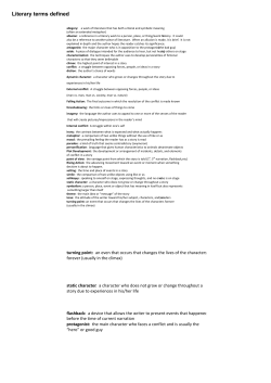 Literary terms defined