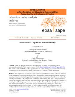 Professional Capital as Accountability