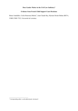 Does Gender Matter in the Civil Law Judiciary? Evidence from