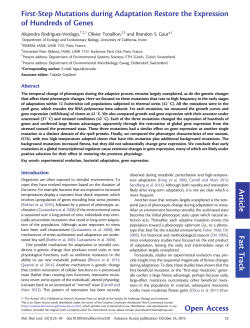 First-Step Mutations during Adaptation Restore the Expression of